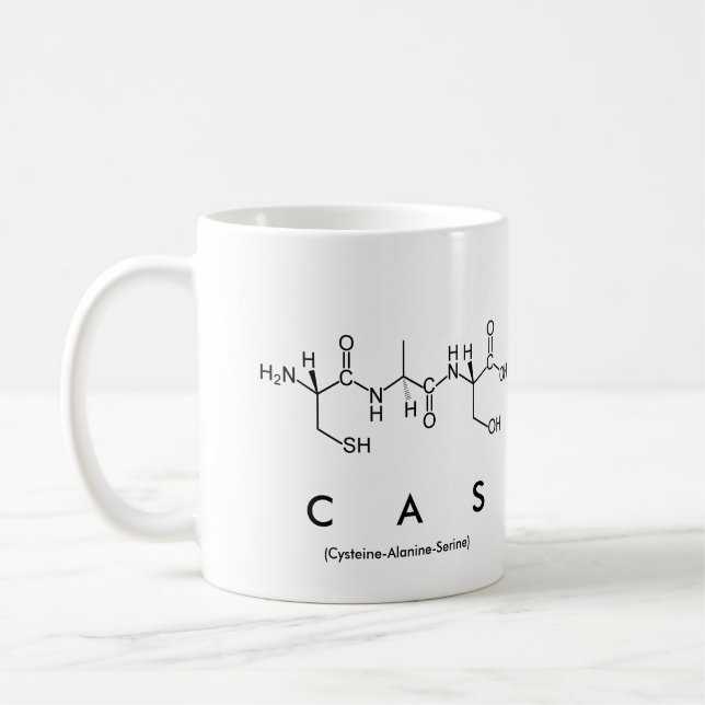 Cas peptide name mug (Left)