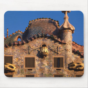 Casa Batilo, Gaudi Architecture, Barcelona, Mouse Mat