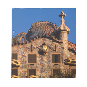 Casa Batilo, Gaudi Architecture, Barcelona, Notepad