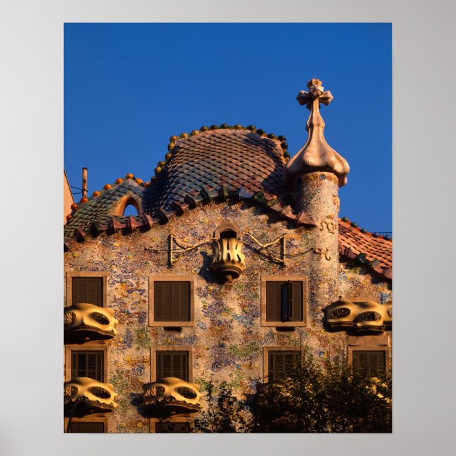 Casa Batilo, Gaudi Architecture, Barcelona, Poster (Front)