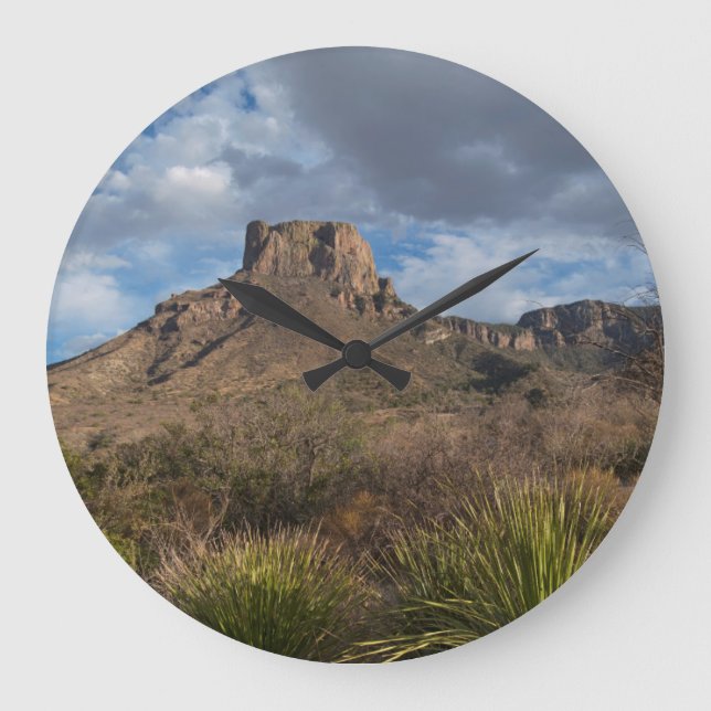 Casa Grande Peak, Chisos Basin, Big Bend Large Clock (Front)
