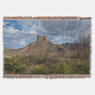Casa Grande Peak, Chisos Basin, Big Bend Throw Blanket