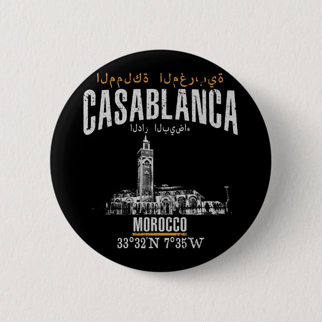 Casablanca 6 Cm Round Badge (Front)