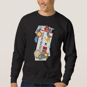 Casablanca Air Ticket Boarding Pass Plane Morroco Sweatshirt