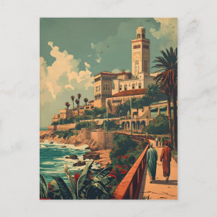 Casablanca Coast: Vintage Elegance Postcard