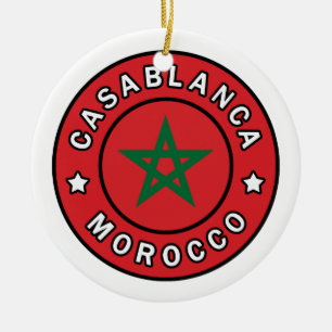 Casablanca Morocco Ceramic Tree Decoration