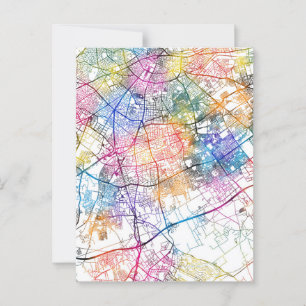 Casablanca Morocco City Map Postcard