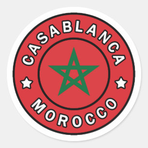 Casablanca Morocco Classic Round Sticker