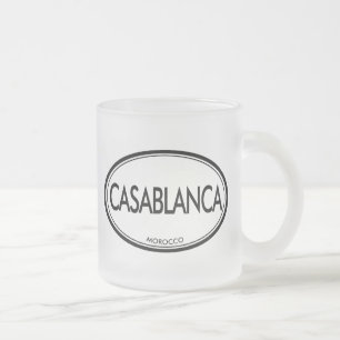 Casablanca, Morocco Frosted Glass Coffee Mug