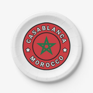 Casablanca Morocco Paper Plate