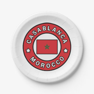 Casablanca Morocco Paper Plate