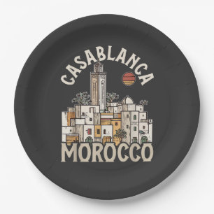 casablanca morocco  paper plate
