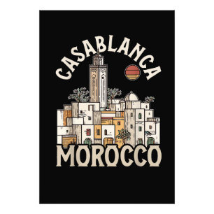 casablanca morocco photo print