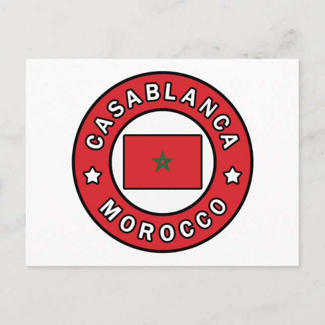 Casablanca Morocco Postcard (Front)