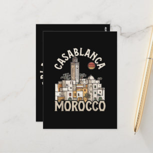 casablanca morocco postcard