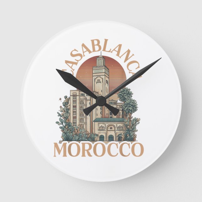 casablanca morocco round clock (Front)