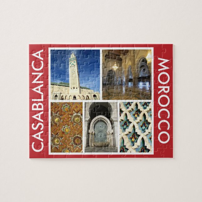 casablanca morocco scenes jigsaw puzzle (Horizontal)
