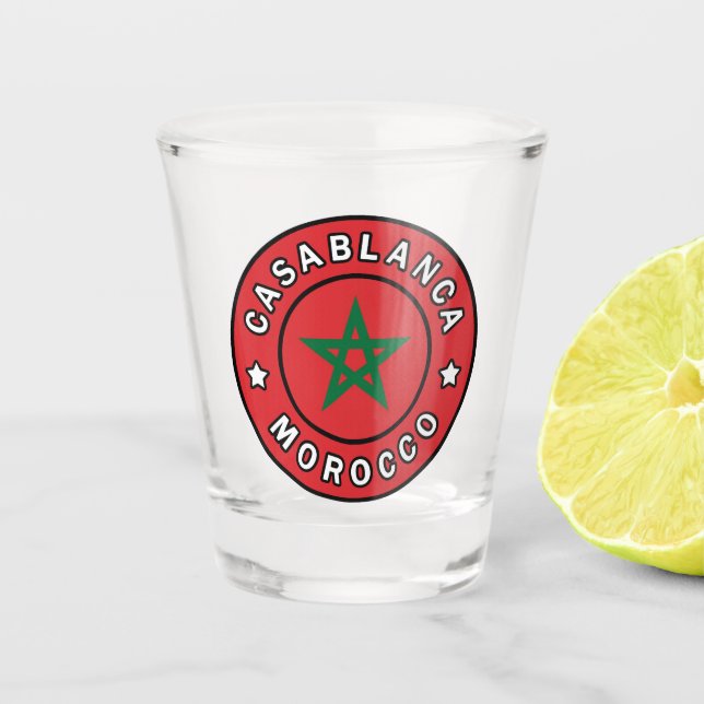 Casablanca Morocco Shot Glass (Front)