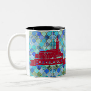 Casablanca Morocco Souvenir Two-Tone Coffee Mug