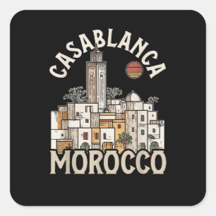 casablanca morocco  square sticker