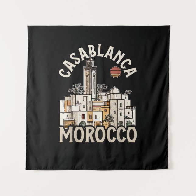 casablanca morocco  tapestry (Front)