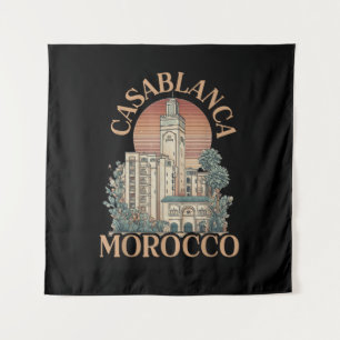 casablanca morocco tapestry