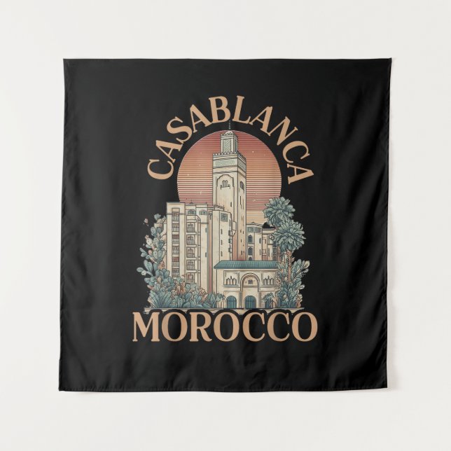casablanca morocco tapestry (Front)