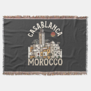 casablanca morocco  throw blanket