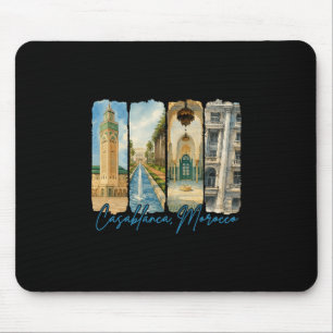 Casablanca Morocco Traveling Trip Brushstroke Souv Mouse Mat