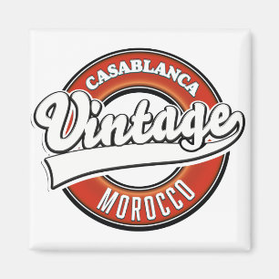 Casablanca Morocco Vintage logo Magnet