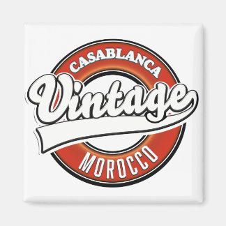 Casablanca Morocco Vintage logo Magnet