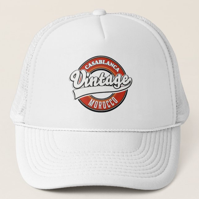 Casablanca Morocco Vintage logo Trucker Hat (Front)