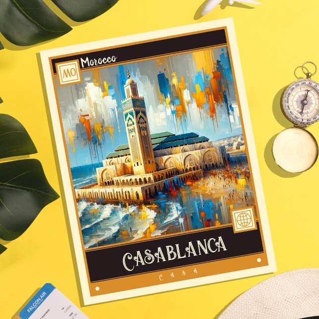 Casablanca, Morocco | Vintage Painting Postcard (Creator Uploaded)