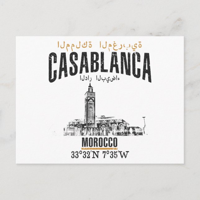Casablanca Postcard (Front)