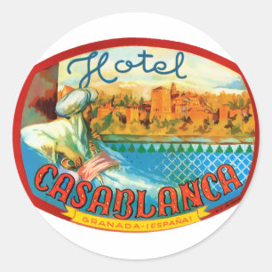 CasablancaHotel Classic Round Sticker