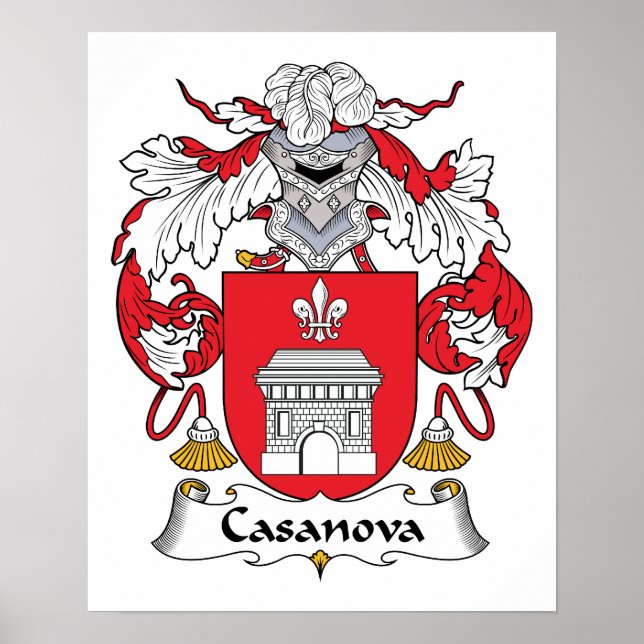 Casanova Family Crest Poster (Front)