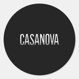 Casanova - Vintage Style -  Classic Round Sticker