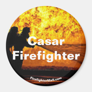 Casar Firefighter flames magnet