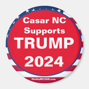 Casar NC Supports TRUMP 2024 Patriotic Magnet