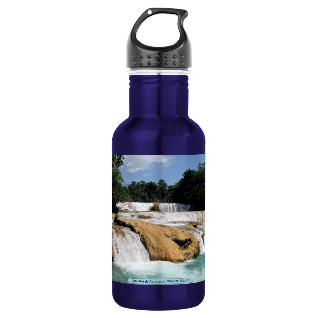 Cascadas de Agua Azul, Chiapas, Mexico 532 Ml Water Bottle (Front)