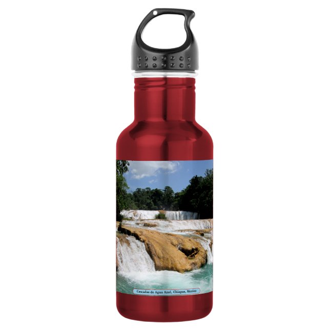 Cascadas de Agua Azul, Chiapas, Mexico 532 Ml Water Bottle (Front)