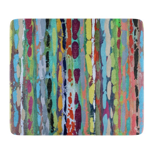 Cascade 2 6 x 7 Deco Glass Cutting Board (Front)