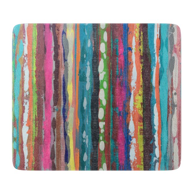Cascade 6 x 7 Deco Glass Cutting Board (Front)