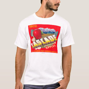 Cascade Apple Label (red) - Cashmere, WA T-Shirt