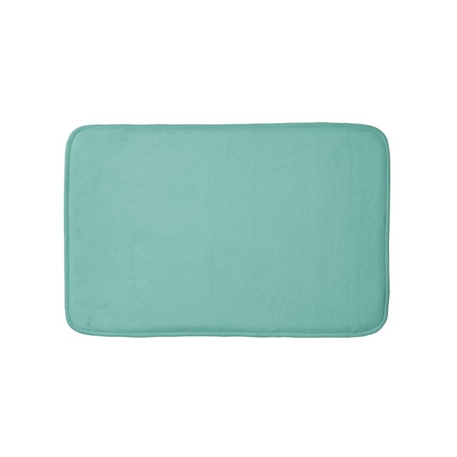 Cascade Aqua Green Solid Colour Print Bath Mat (Front)