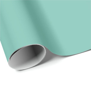 Cascade Aqua Green Solid Colour Print Wrapping Paper