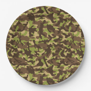 Cascade Camouflage Paper Plate