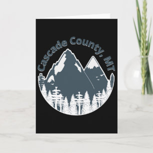 Cascade County Mt Mountains Hiking Climbing Campin Card