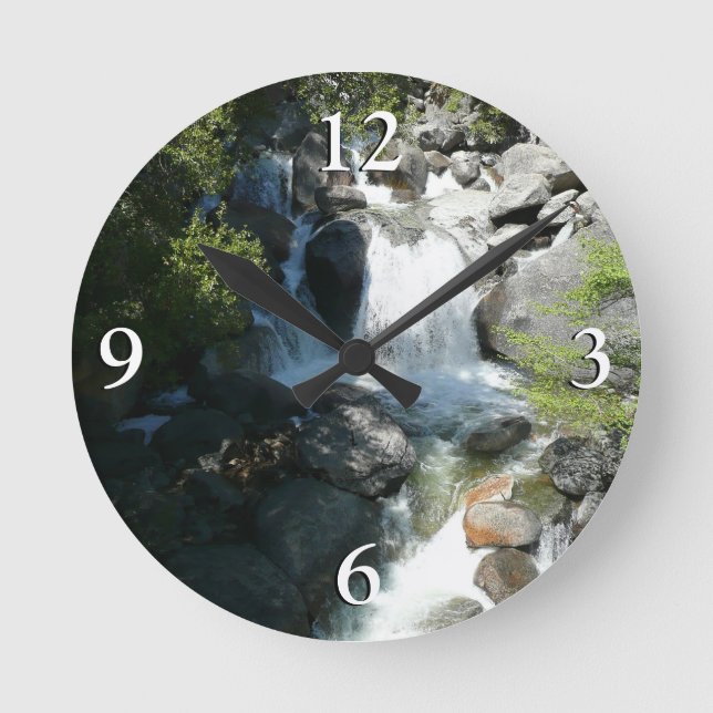 Cascade Falls at Yosemite National Park Round Clock (Front)