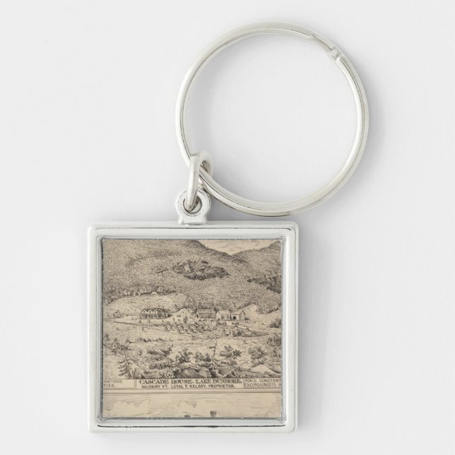Cascade House in Lake Dunmore Key Ring (Front)